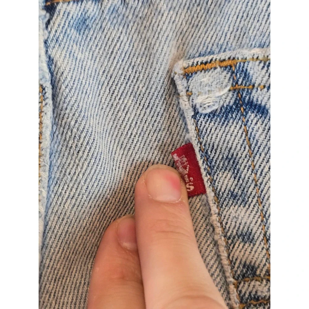 Vintage‎ Levi's 505 Jeans Mens W34 L30 Light Wash 1999 Straight Distressed 90s